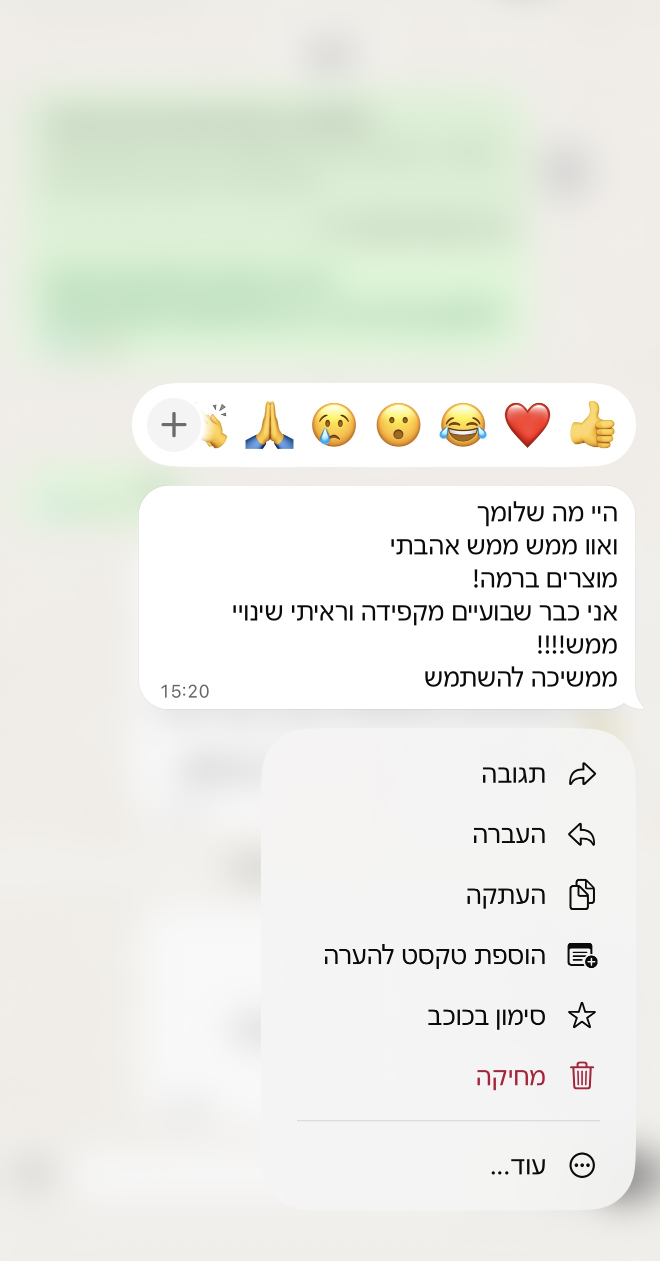 תגובה של לקוחה 2